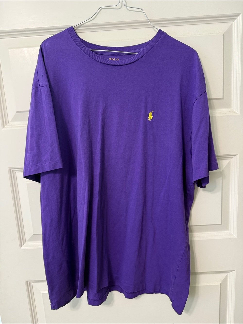 Ralph Lauren Purple Short-Sleeve Tee with Yellow Polo Pony